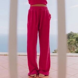 Daily Drill Punch Pink Terry Resort Pants